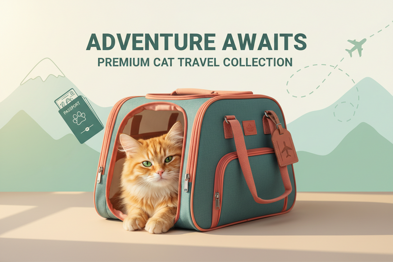 PetParadise Hub Cat Carriers & Travel collection banner featuring secure cat carriers and travel bags for safe, comfortable trips