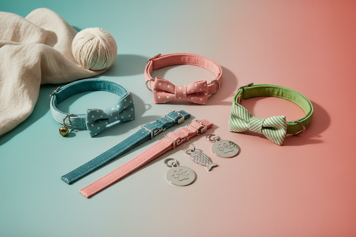 PetParadise Hub Cat Collars & Accessories collection banner featuring adjustable cat collars and stylish feline accessories
