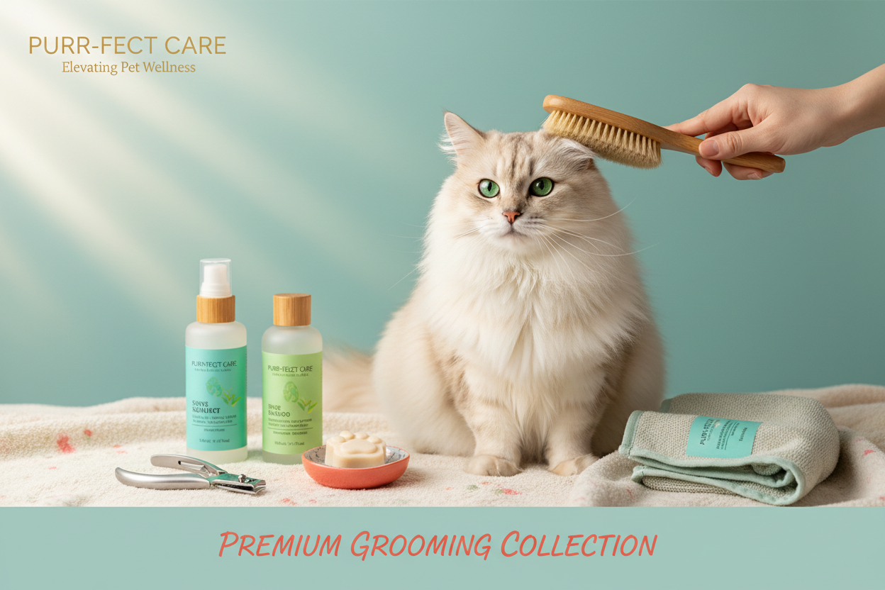 PetParadise Hub Cat Grooming & Hygiene collection banner featuring cat brushes, combs, and grooming essentials for clean, healthy cats