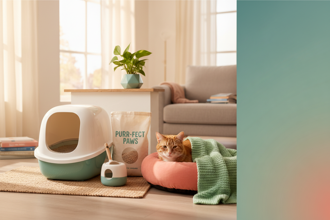 PetParadise Hub Cat Litter & Litter Boxes collection banner featuring litter boxes, scoops, and odor-control cat litter solutions