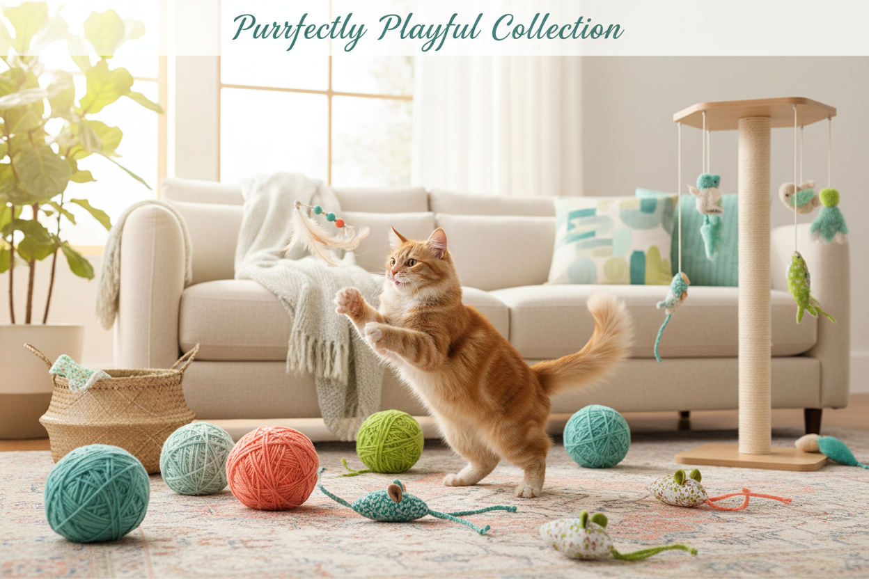 PetParadise Hub Cat Toys collection banner featuring interactive cat toys and playful essentials for active, happy cats