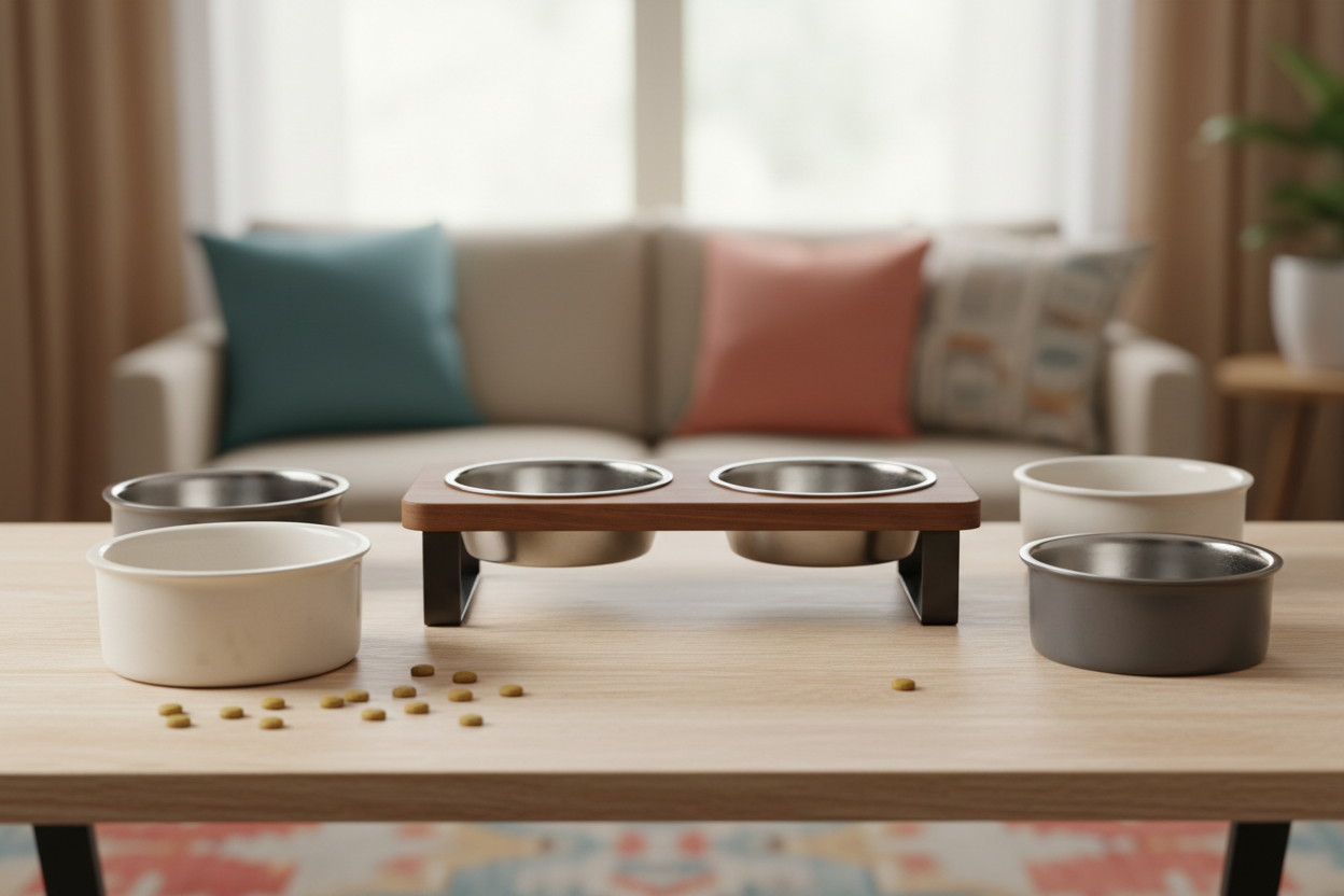 PetParadise Hub Dog Bowls & Feeders collection banner featuring durable dog bowls, slow feeders, and elevated feeding stations