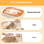 USB Rechargeable Pet Steam Brush Spray Grooming Massage Comb