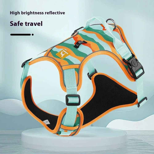 Reflective Dog Harness & Leash Set Chest Strap Walking Lead