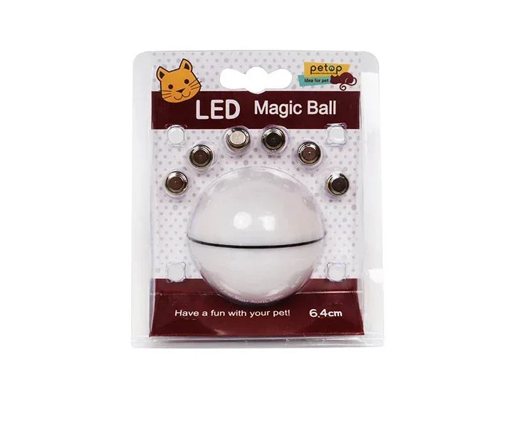 ลูกบอลของเล่นแมวแบบโต้ตอบด้วยเลเซอร์ LED ลูกบอลกลิ้งอิเล็กทรอนิกส์