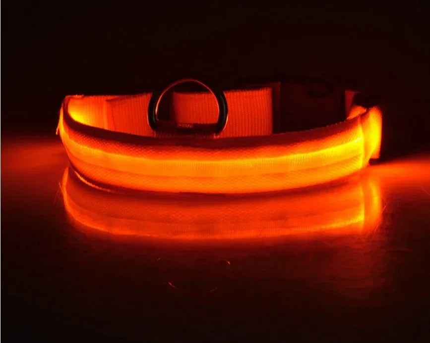 LED Luminous Pet Collar Adjustable Night Safety Glow