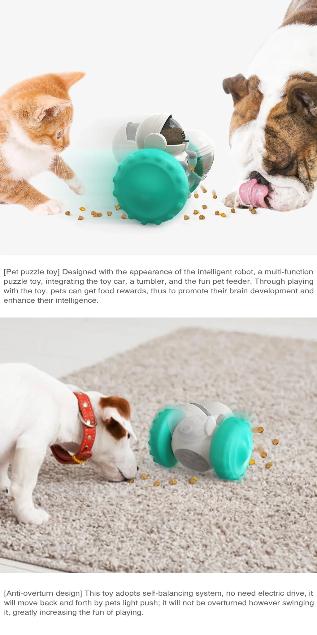 Interactive Slow Feeder Toy Car for Dogs & Cats – Treat Dispenser