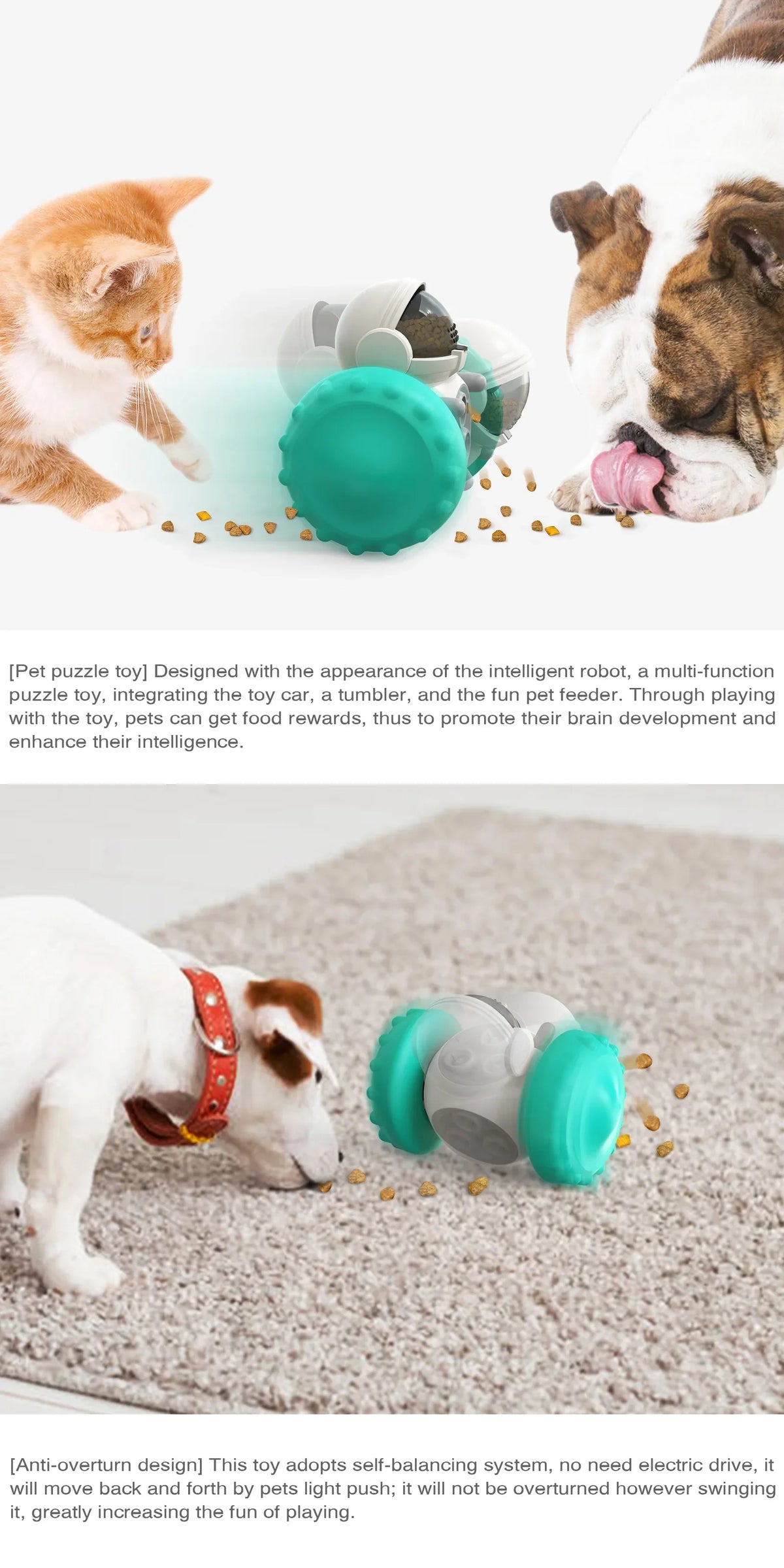 Interactive Slow Feeder Toy Car for Dogs & Cats – Treat Dispenser