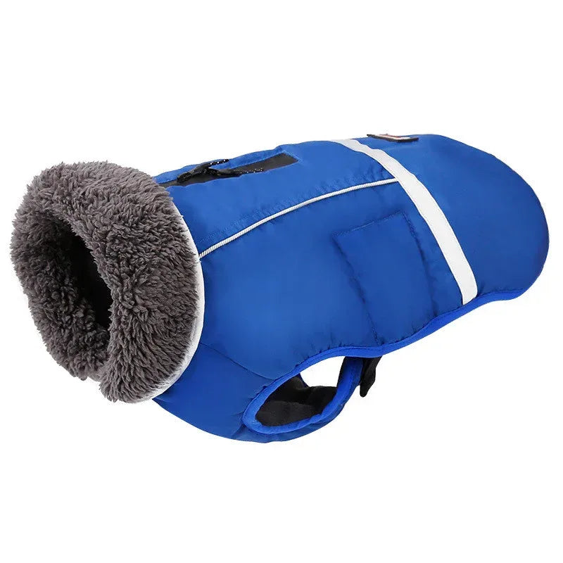 Abbigliamento caldo riflettente per cani di taglia grande
