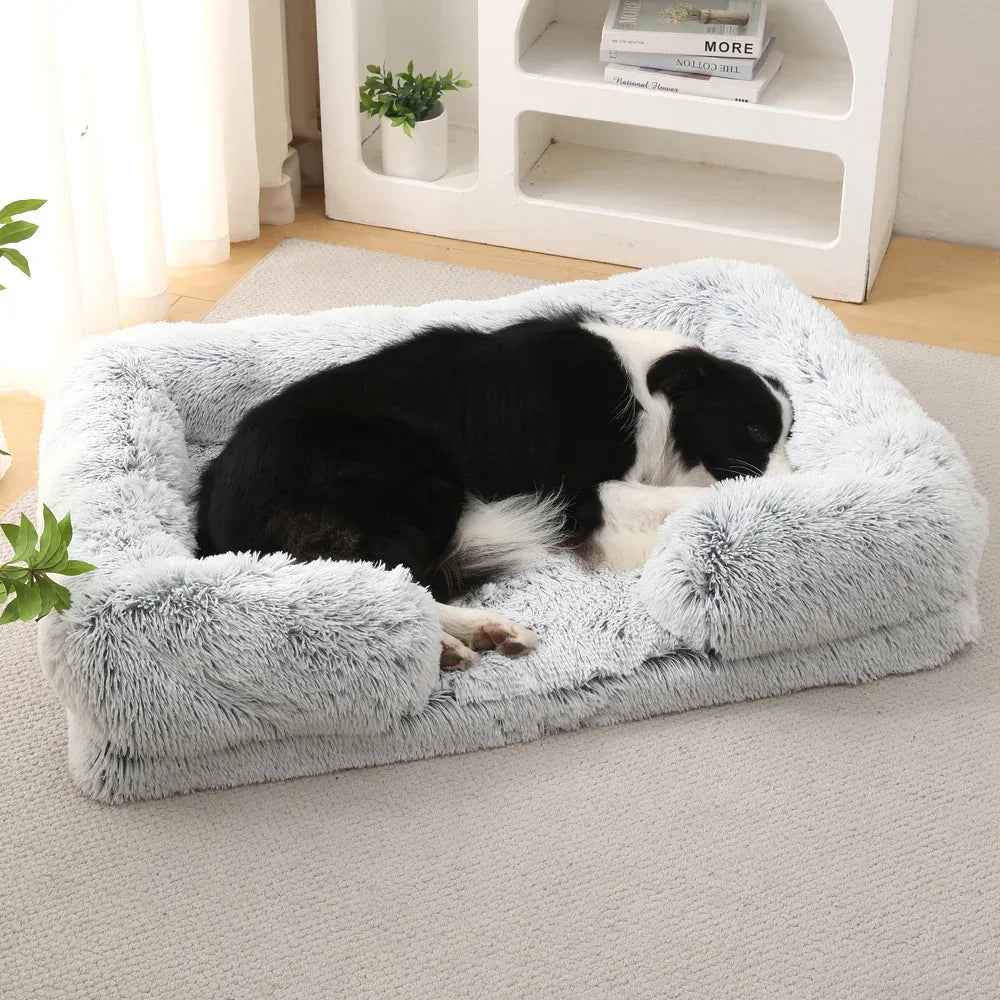 Peluş Yuvarlak Evcil Hayvan Yatağı Köpek Yatağı Kışlık