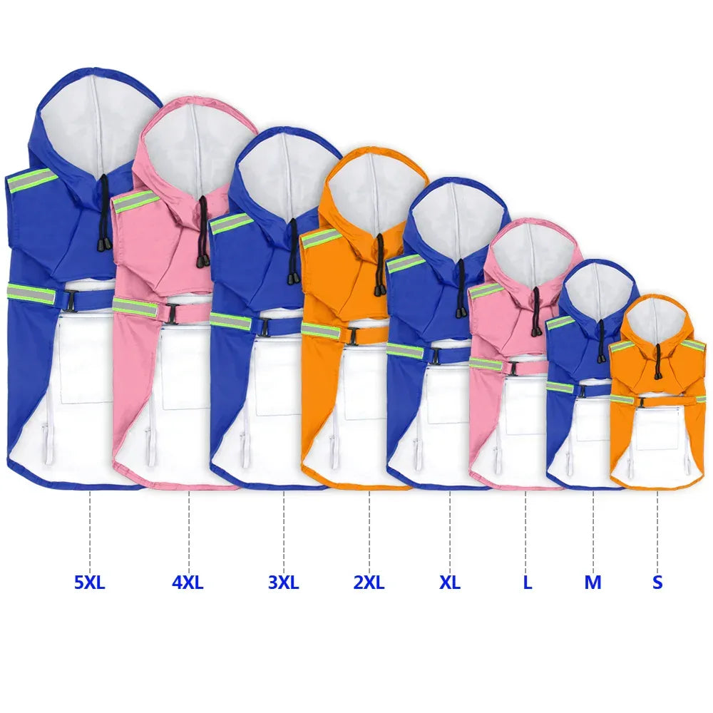 방수 반사 개 우비