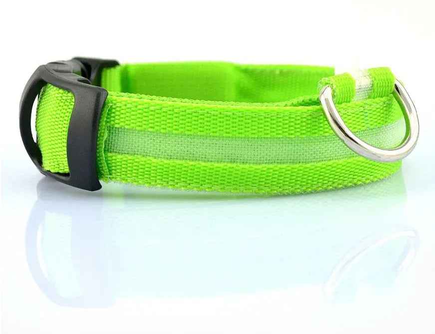 LED Luminous Pet Collar Adjustable Night Safety Glow