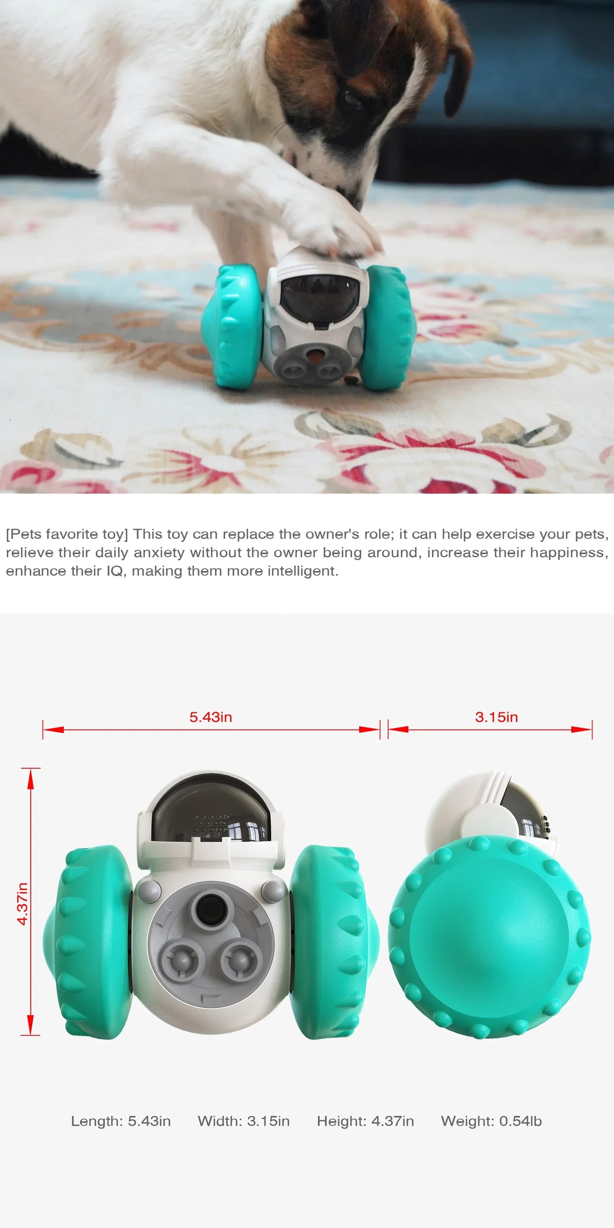 Interactive Slow Feeder Toy Car for Dogs & Cats – Treat Dispenser