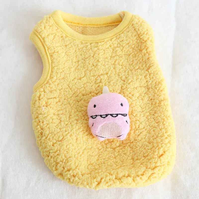 Dinosaur Thermal Vest Pet Fleece Clothing