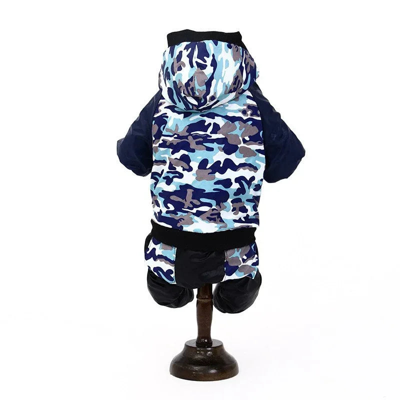 Abbigliamento per Animali Autunno Inverno con Cappuccio Mimetico