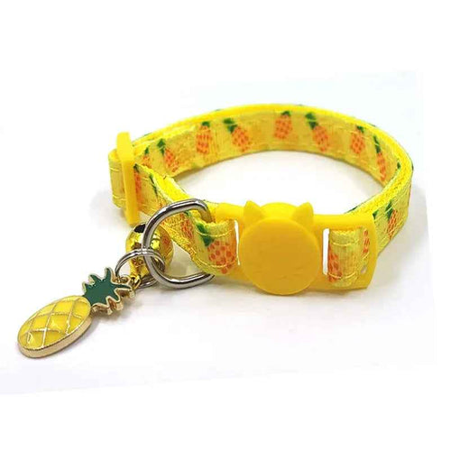 Printed Cat Collar with Bell Adjustable Safety Breakaway Strap