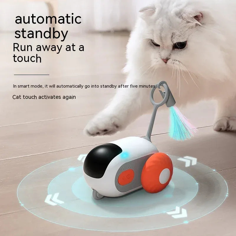 リモートコントロール インタラクティブ 猫用カーおもちゃ USB充電式 追いかける 自動自走 リモートスマート操作 インタラクティブ猫おもちゃ ペット用品