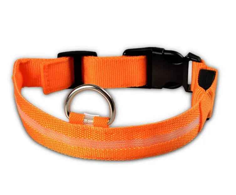 LED Luminous Pet Collar Adjustable Night Safety Glow
