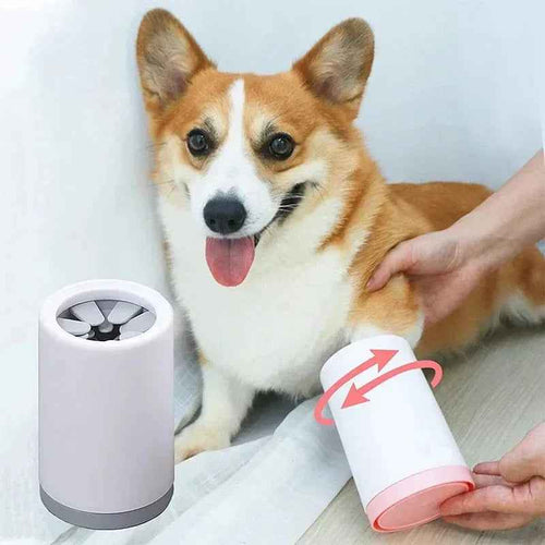 Portable Dog Paw Cleaner Cup with Soft Silicone Brush