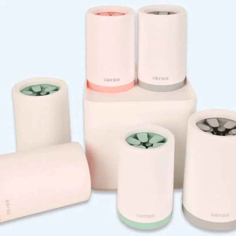Portable Dog Paw Cleaner Cup with Soft Silicone Brush