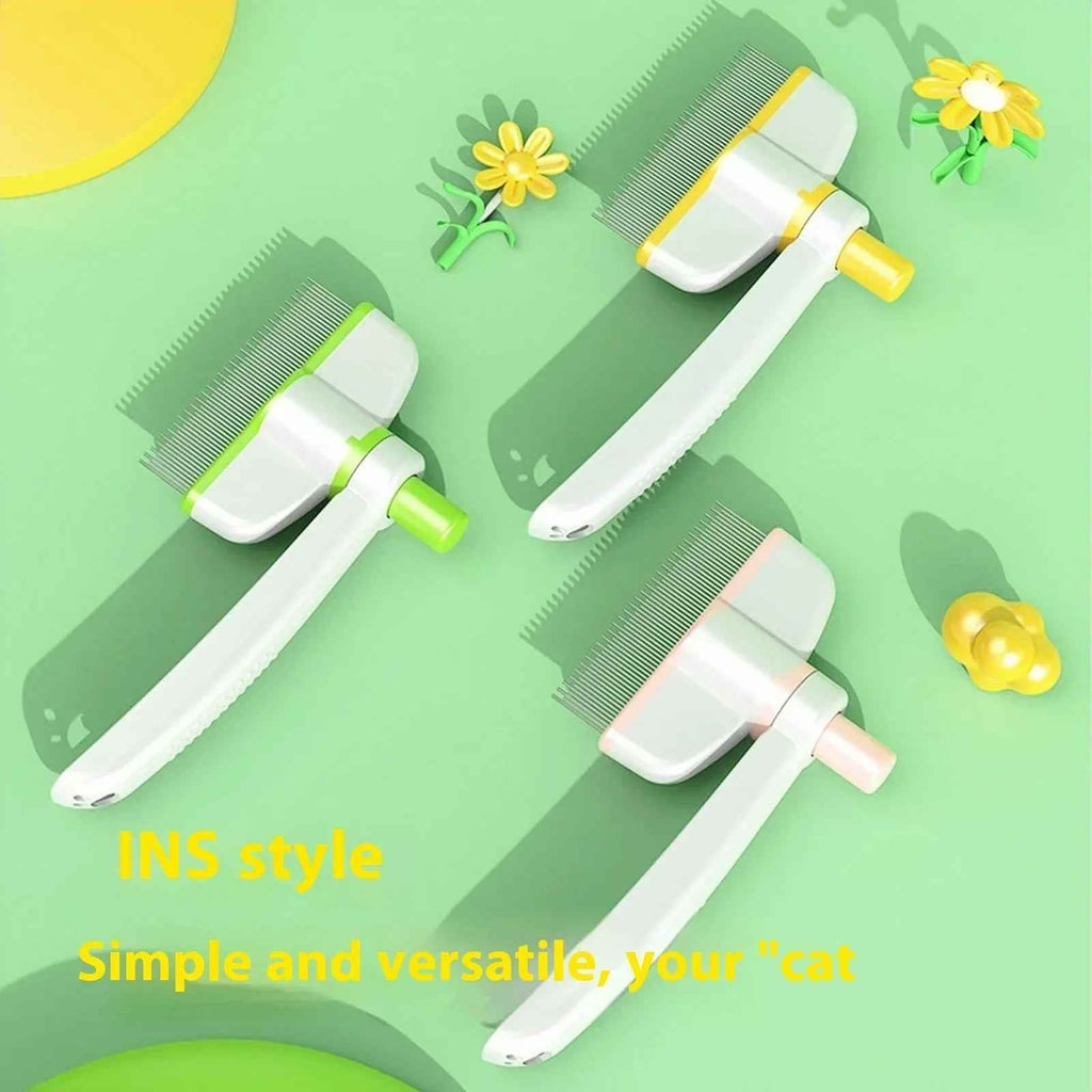 Self-Cleaning Pet Grooming Comb Deshedding Brush for Dogs & Cats