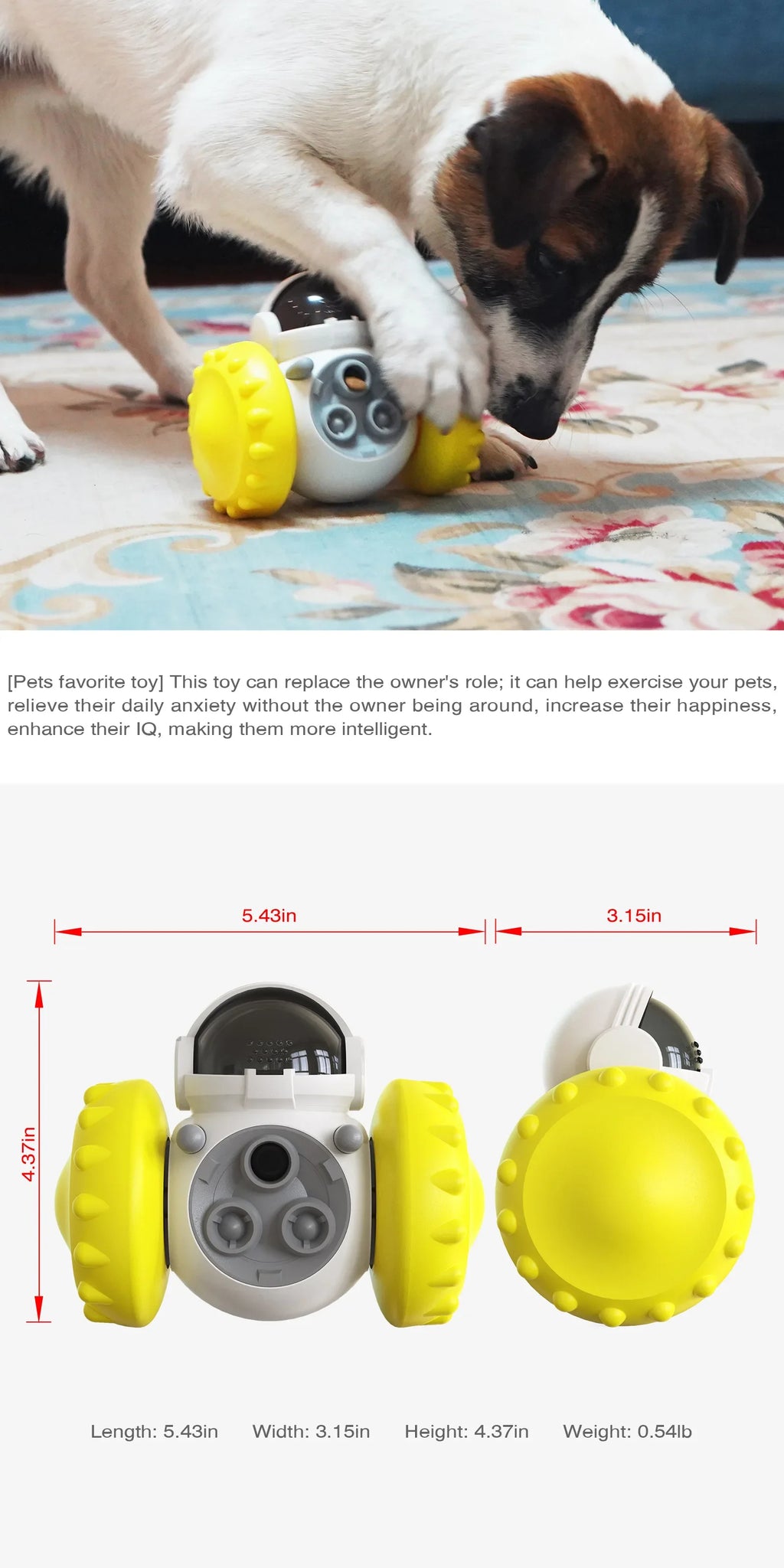 Interactive Slow Feeder Toy Car for Dogs & Cats – Treat Dispenser