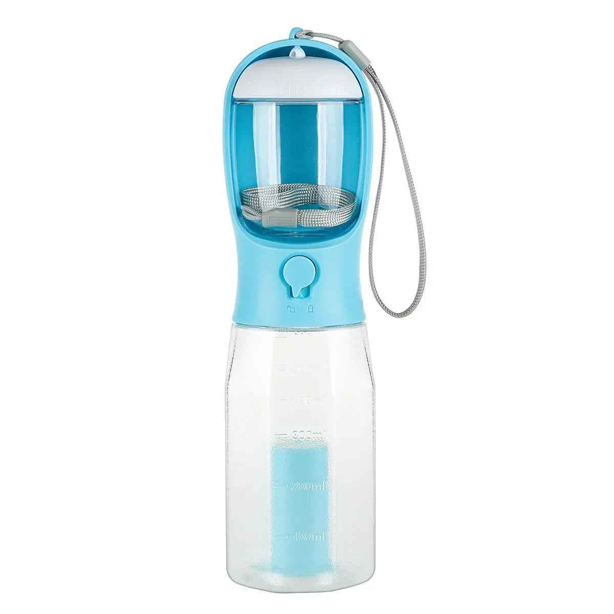 3-in-1 Portable Pet Water Bottle with Food & Poop Dispenser