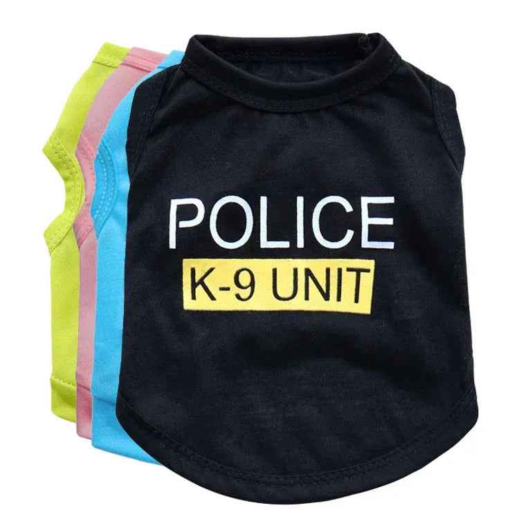 Spring And Summer Police Dog Pet Clothes Vest