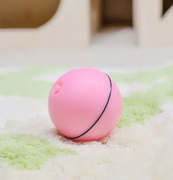 ลูกบอลของเล่นแมวแบบโต้ตอบด้วยเลเซอร์ LED ลูกบอลกลิ้งอิเล็กทรอนิกส์