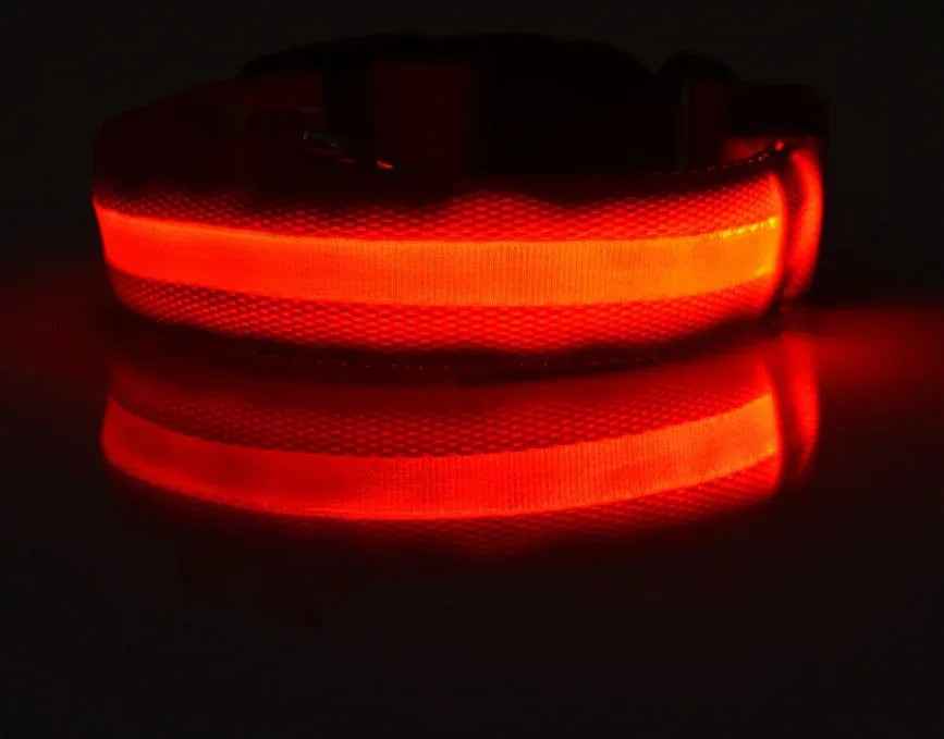 LED Luminous Pet Collar Adjustable Night Safety Glow