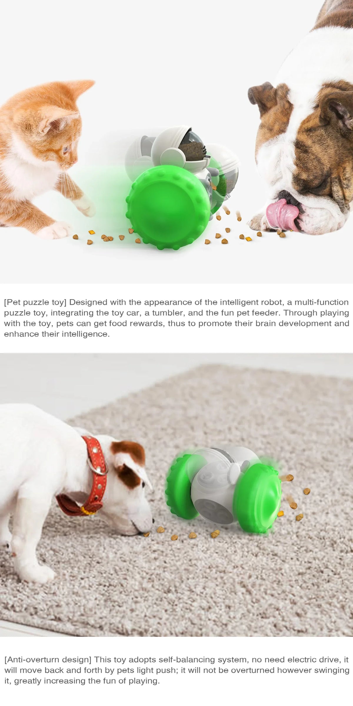 Interactive Slow Feeder Toy Car for Dogs & Cats – Treat Dispenser