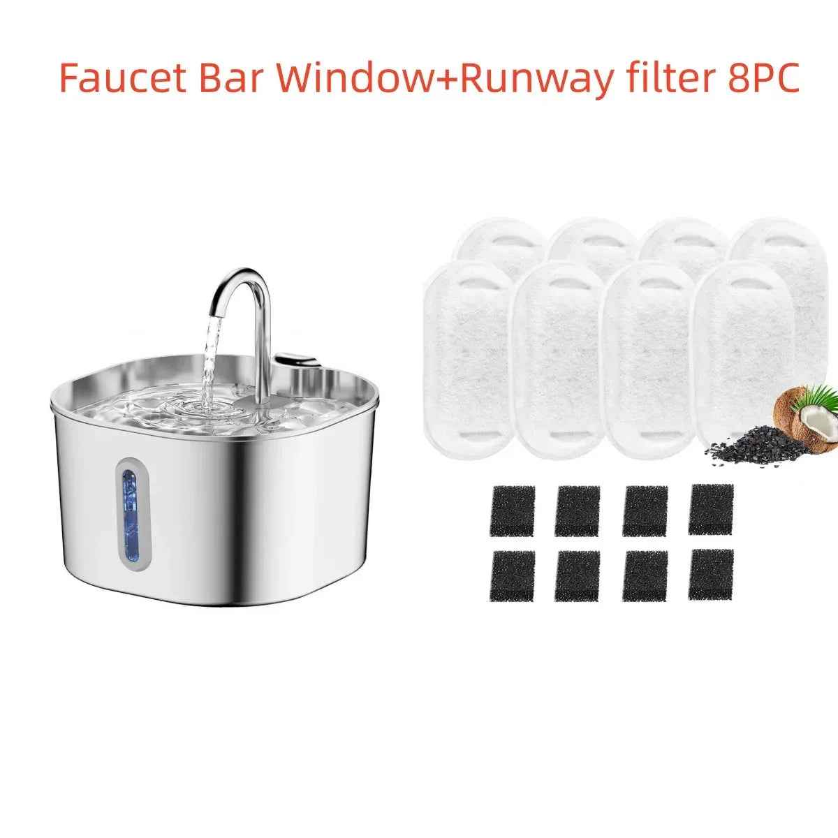 Stainless Steel Smart Pet Water Fountain with Auto Circulation