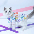Cat Clothes Anti Hair Loss Cute VestBlue