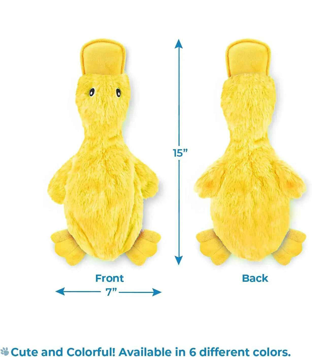 Best Pet Supplies Dog Toys For Small Medium And Large Breeds Cute No-Stuffed And Stuffed Duck With Soft Squeaky Fun For Indoor Puppies And Premium Puppies Plush No Mess Chewing And Playing