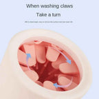 Portable Dog Paw Cleaner Cup with Soft Silicone Brush