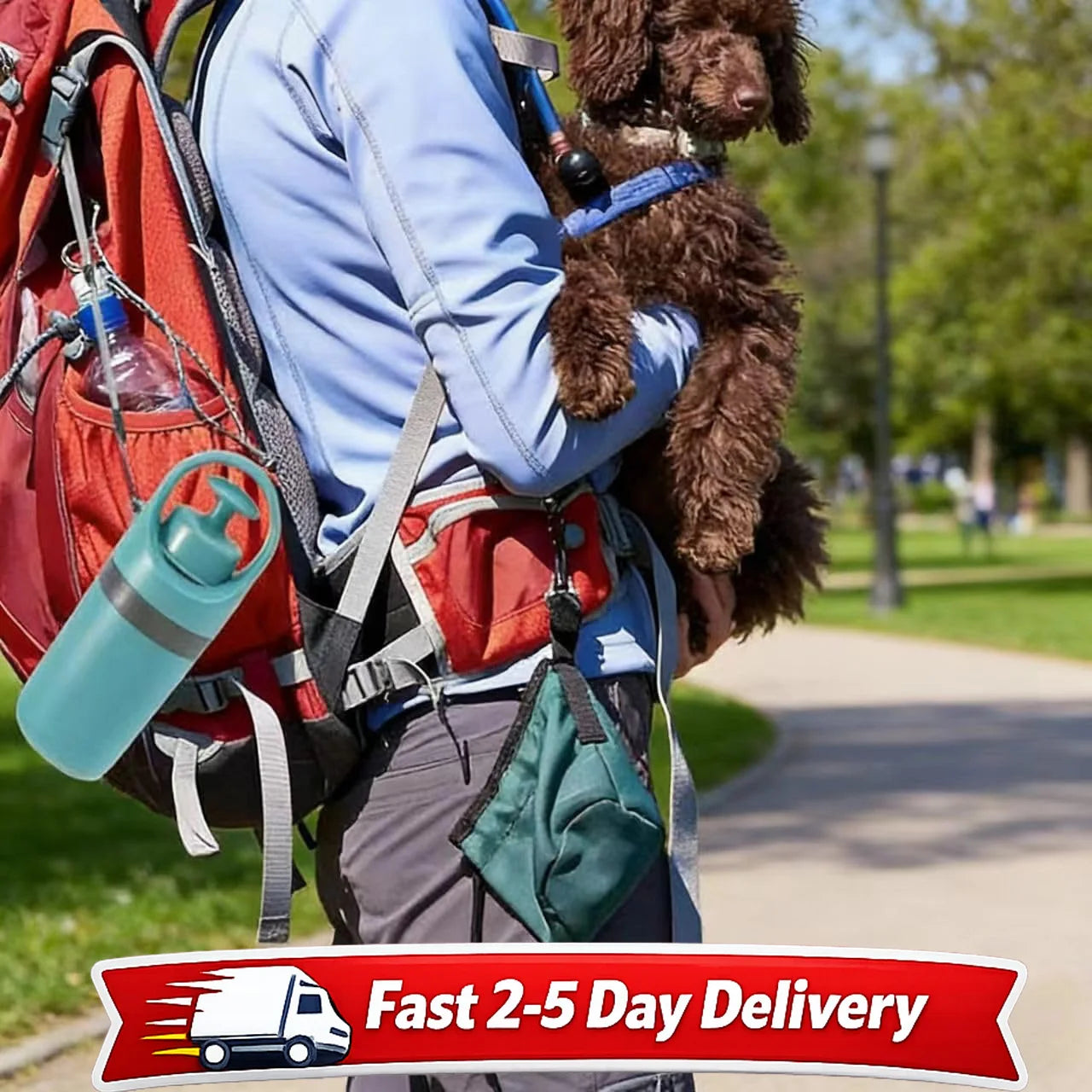Portable Dog Pooper Scooper with Built-in Waste Bag Dispenser