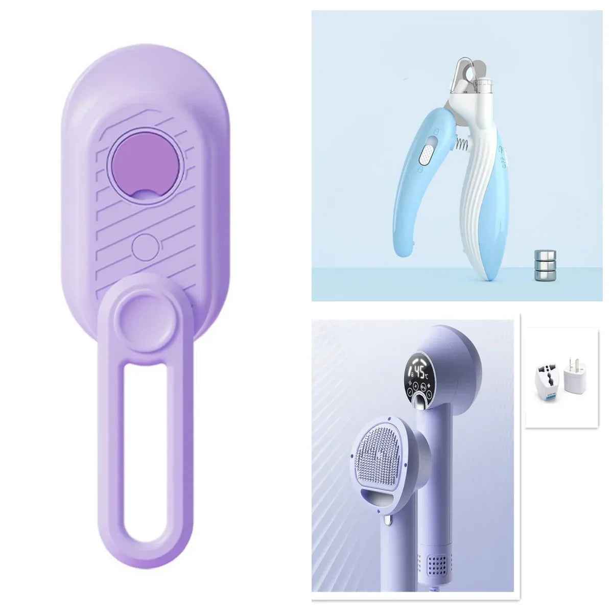 Pet Nail Clippers with LED Light & Electric Nail Grinder