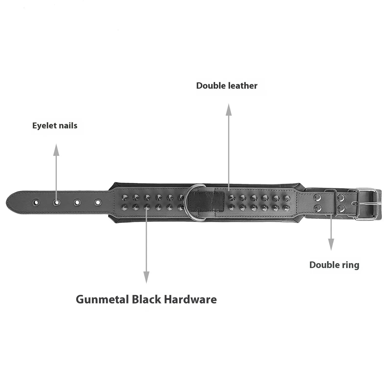 Leather Dog Collar with Bandana Adjustable Pet Neck Strap