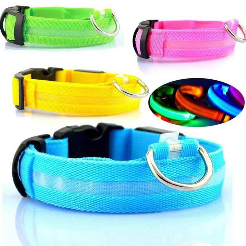 LED Luminous Pet Collar Adjustable Night Safety Glow