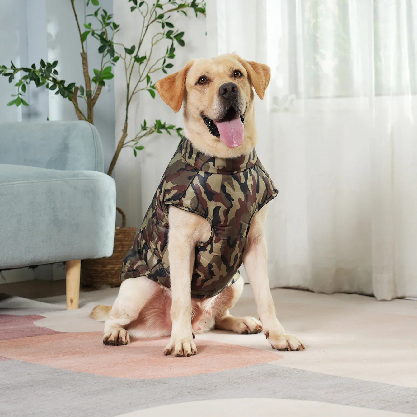 Abbigliamento Invernale per Cani Spesso con Motivo Mimetico
