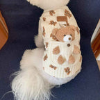 Pet Dog Cotton Vest Clothes With Traction Ring