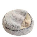 Cama semi-cerrada para gato con cubierta universal para las cuatro estaciones, nido con caparazón, para perro pequeño, suministros para mascotas de invierno