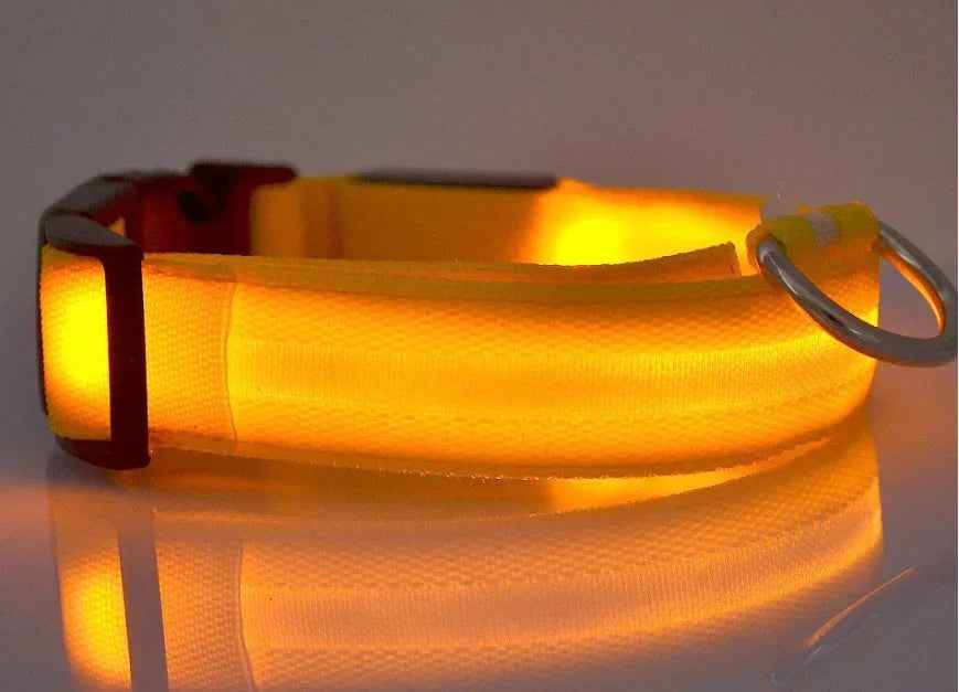 LED Luminous Pet Collar Adjustable Night Safety Glow