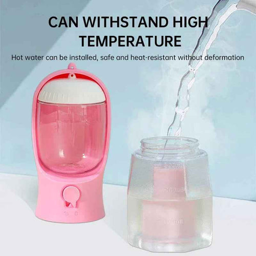 3-in-1 Portable Pet Water Bottle with Food & Poop Dispenser