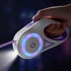 Retractable Dog Leash with LED Light & Collar Set