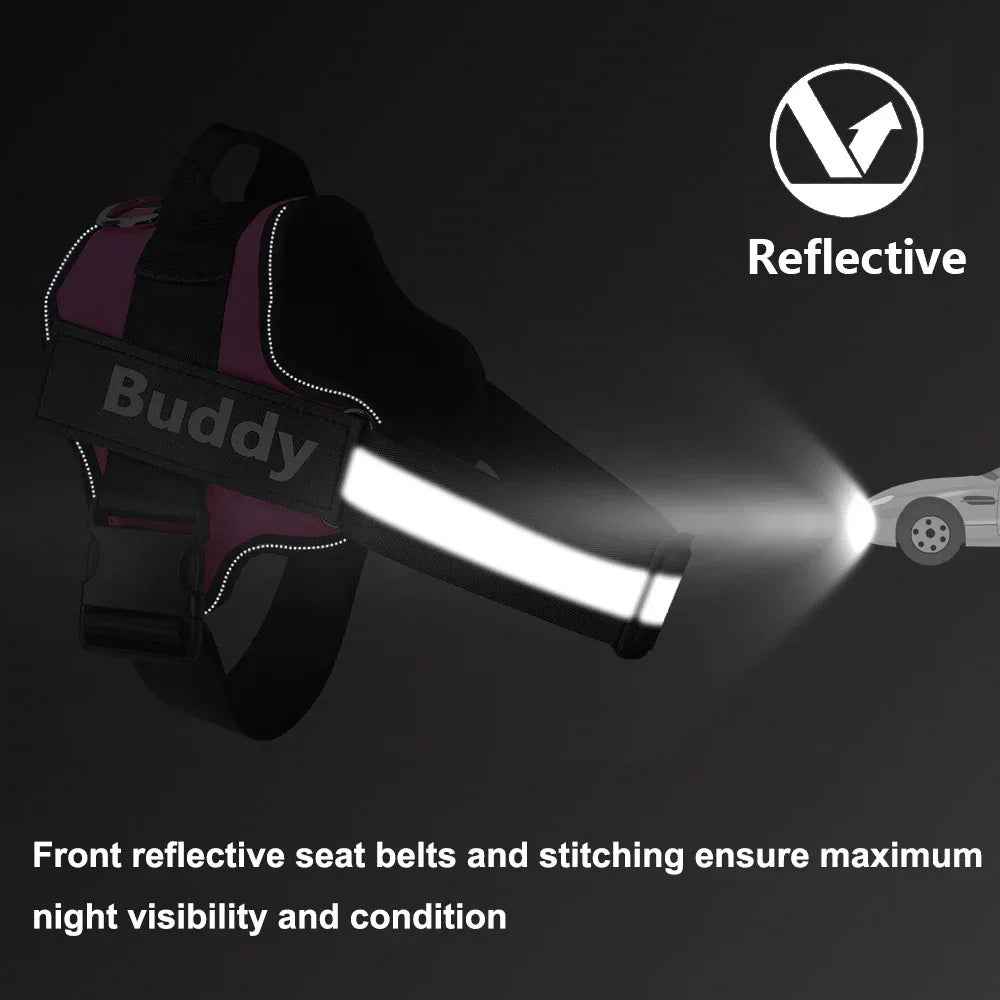 Personalized No-Pull Dog Harness Adjustable Reflective Vest