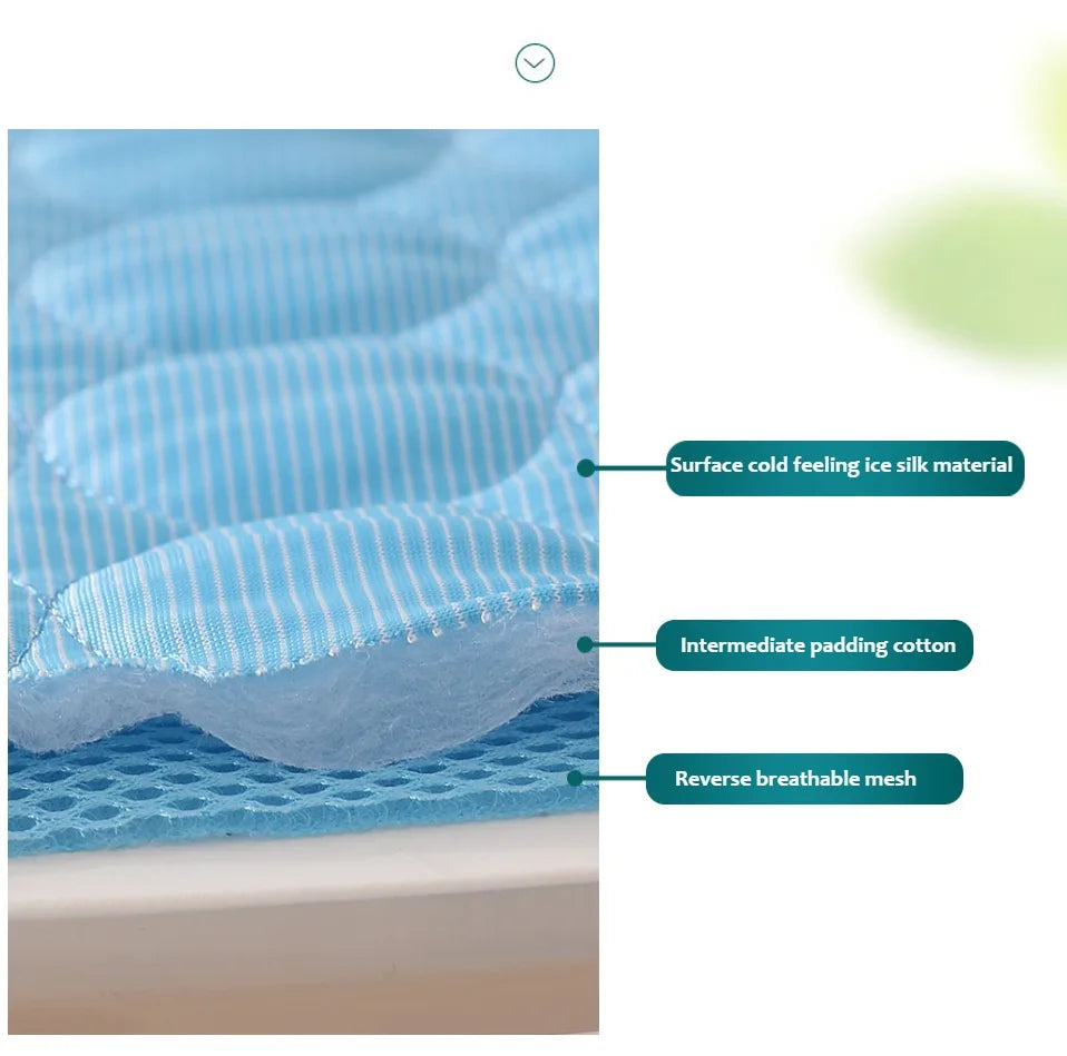 Cooling Pet Mat for Dogs & Cats – Summer Ice Silk Sleeping Pad