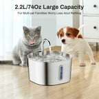 Stainless Steel Smart Pet Water Fountain with Auto Circulation
