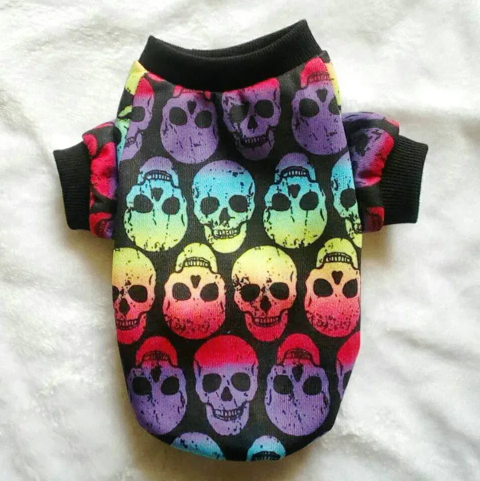 Vêtements pour animaux, accessoires d'Halloween avec crâne