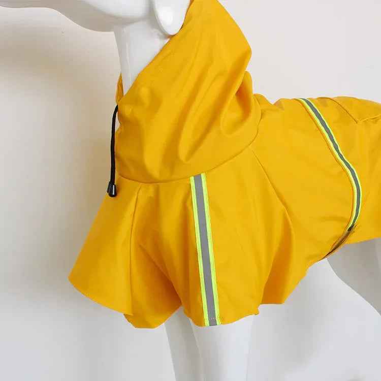 Waterproof Reflective Dog Raincoat Lightweight Pet Rain Cape